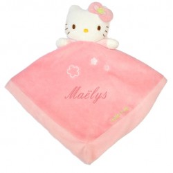 Doudou Hello Kitty, personnalisable au prénom de bébé